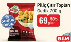 GEDİK PİLİÇ ÇITIR TOPLARI 700 G